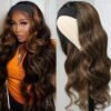 Beautyforever #FB30 Color Body Wave Headband Wig Balayage Ombre Highlight Wig 150% Density Put on and Go Human Hair Wigs